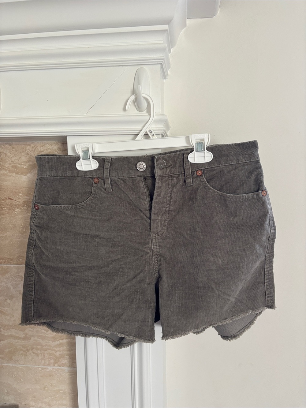 GAP Women's Charcoal Corduroy Cutoff Shorts